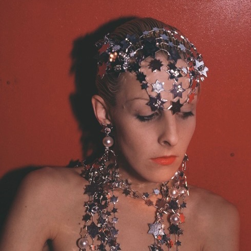 Greer modeling jewelry, NYC, 1985© Nan Goldin